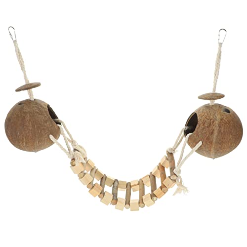 DRESSOOS Hängendes Nestbett Für Vögel Dekoratives Vogelhaus Mit Leiter Papageien-vogelnestkäfig Haustier-vogelkäfig-Spielzeug Vogelnestbett Für Die Zucht von DRESSOOS