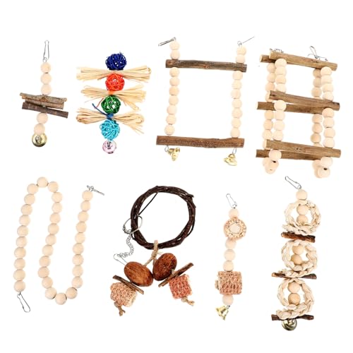 DRESSOOS 1 Set Kauspielzeug Für Papageien, Papageienspielzeug, Sittichschaukel, Papageienstangen Für Große Vögel, Sittichkäfig Zubehör, Schaukelspielzeug Für Nymphensittiche, von DRESSOOS