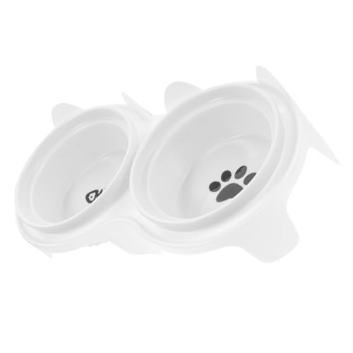 DRESSOOS 1 Set Keramik Katzennapf, Praktischer Haustiernapf, Katzennäpfe, Hunde Keramiknapf, Schöner Haustiernapf, Katzenfutternapf Für Den Innenbereich, Katzenfutternapf, Keramik von DRESSOOS