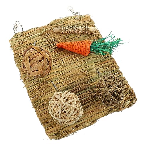 DRESSOOS 1satz Kleintier-unterlage Heu Teiliges Set Für Kaninchen Meerschweinchen Und Hamster Atmungsaktive Grasmatte Für Schlaf Und Spiel Geeignet Für Käfige Aller von DRESSOOS