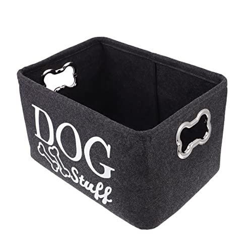 DRESSOOS 1 Stück Karton Aufbewahrungskorb für Haustiere hundespielzeug Box Hunde spielzeugkorb Pet Spielzeug Korb Spielzeugbehälter für Haustiere Knochenform Aufbewahrungskiste Hundebox von DRESSOOS