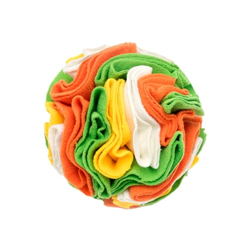 DRESSOOS 1 x Schnüffelball für Hunde, Wackelball, Haustier-Futtermatte, Schnüffelspielzeug für Hunde, Leck, Futterspielzeug, Hund, Schnüffelwelpe, mit dem Ball fehlendes Futter, Polarfleece, 1 Stück von DRESSOOS