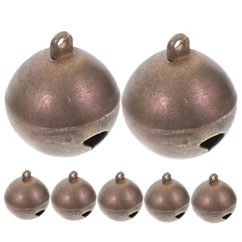 DRESSOOS 10 Stück Ziegen Kupferglocken, Und Hundeglocken, Kupferglocken, Hundehalsband Charms, Hundeglockenhalsband, Bronzeglocke, Katzenhalsbandglocke, Hundetürglocke, von DRESSOOS
