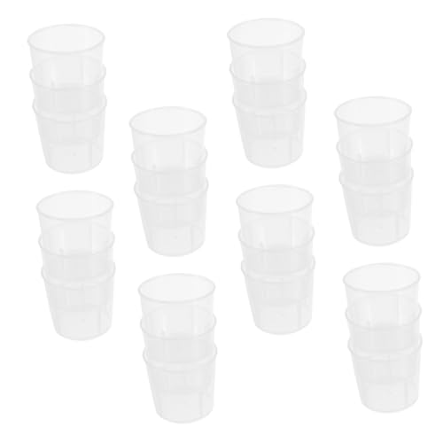 DRESSOOS 100 Stück Wasserbecher Für Reptilien Weiße Messbecher Aus Kunststoff Sicher Für Futter Wasser Leicht Zu Reinigen Messung von DRESSOOS