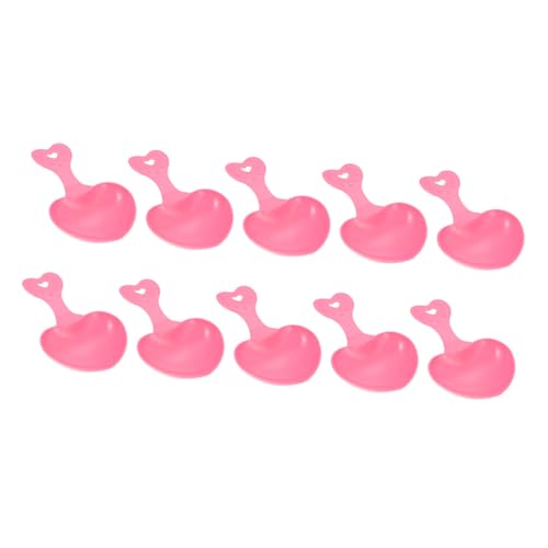 DRESSOOS 10St Hamsterlöffel Haustierfutterhalter Schaufel für Tiernahrung Haushaltsnahrung hamsterzubehör Hamster zubehör schleichtiere Esslöffel aus Plastik Esslöffel für den Haushalt rot von DRESSOOS