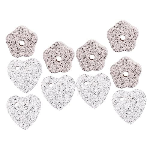 DRESSOOS 10stücke Natürliche Molarsteine Für Kleintiere Vulkanstein Spielzeug Für Hamster Kaninchen Und Meerschweinchen Fördert Zahngesundheit Und Spielvergnügen Blumen Und Herzform von DRESSOOS
