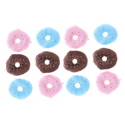 DRESSOOS 12er-Pack Hunde-Donut-Spielzeug Quietschendes Plüsch-kauspielzeug Für Haustiere Sicher Für Welpen DRESSOOS 12er-Pack Hunde-Donut-Spielzeug Quietschendes Plüsch-kauspielzeug Für Haustiere Sicher Für Welpen von DRESSOOS