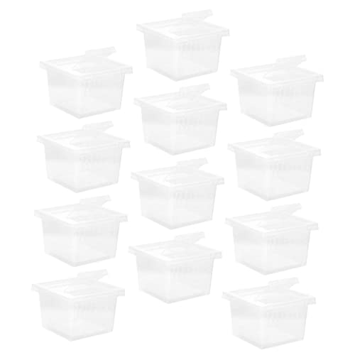 DRESSOOS Reptilienbehälter 12st Futterbox Für Reptilien Faunarium Haustier Schlangenkäfig Füttern Schlangenkäfig Tragbarer Schlangenkäfig Reptilienkäfig Prämie Tank Plastik Weiß von DRESSOOS