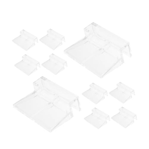 DRESSOOS 12-teiliger Acryl-Clip- für Aquariumdeckel für randlose Aquarien Süßwasser-Aquarien-Set Stabiler Halt und einfache Installation von DRESSOOS