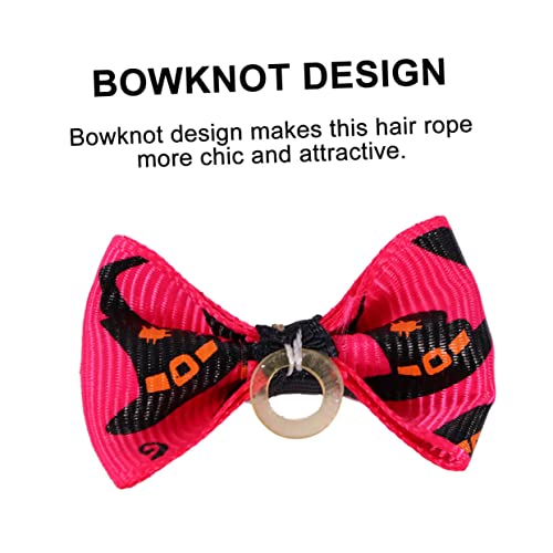 DRESSOOS 16 Stück Haustierschleifen Kopfschmuck Mädchen Hundegeschirr Süße Haarschleifen Halloween Hundehaarschleife Rosa Für Katzen Halter Haustierzubehör Zufällige Farbe von DRESSOOS