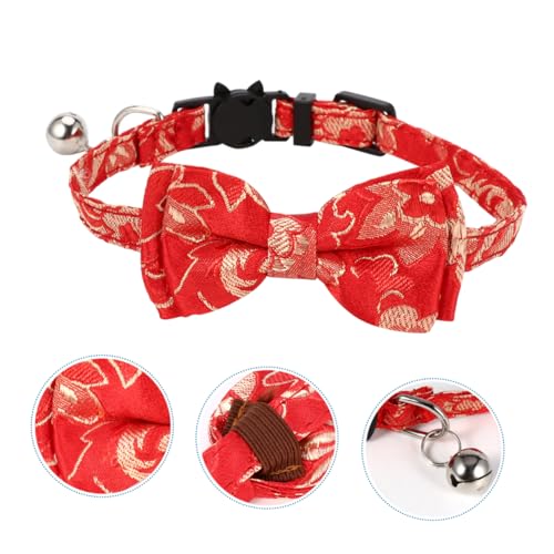 DRESSOOS 1stück Kreatives Katzenhalsband Mit Glocke Im Chinesischen Stil Niedliches Design Mit Schleife Strapazierfähig Und Bequem Einfach Anzulegen Und Abzunehmen Für Haustierbesitzer DRESSOOS 1stück Kreatives Katzenhalsband Mit Glocke Im Chinesischen Stil Niedliches Design Mit Schleife Strapazierfähig Und Bequem Einfach Anzulegen Und Abzunehmen Für Haustierbesitzer von DRESSOOS