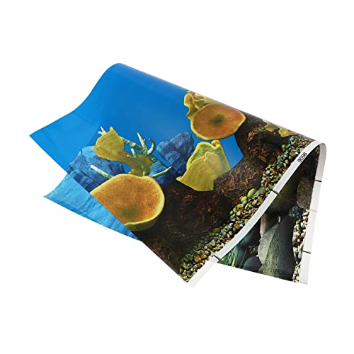 DRESSOOS 1Stk Aufkleber für Aquarien tatsächl Easy putz Unterwasserwelt Dekoration dekoplatte Aquarium 3D-Landschaftskulisse Aquarienbild dekor schmücken Hintergrundpapier Dickfilmpapier von DRESSOOS