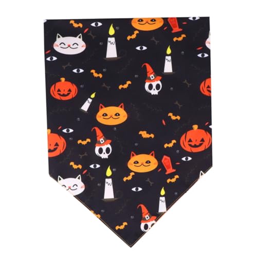 DRESSOOS Dreieckige Lätzchen Für Haustierzubehör Hundehalsband Lätzchen Halloween-Thema Modisch Leicht Zu Reinigen von DRESSOOS