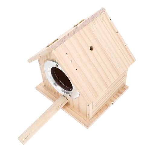 DRESSOOS Handwerkskunst Holz Vogelnest Vogelhaus Zucht Box Vogel Nistkasten Haustier Vogel Nest Decor Beige DRESSOOS Handwerkskunst Holz Vogelnest Vogelhaus Zucht Box Vogel Nistkasten Haustier Vogel Nest Decor Beige von DRESSOOS