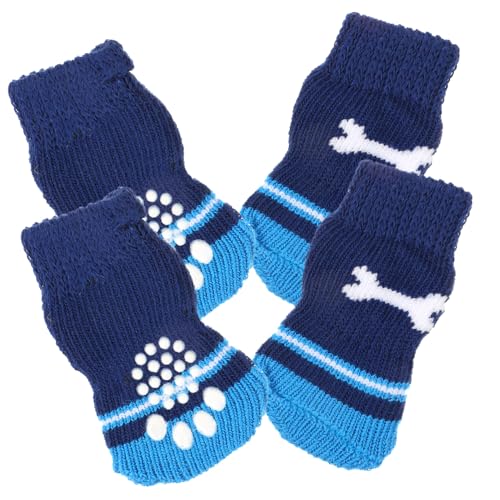 DRESSOOS Baumwollsocken 2 Paar Atmungsaktive Haustiersocken Baumwolle Für Welpen Wintersocken Baumwolle von DRESSOOS