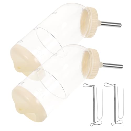 DRESSOOS Wasser-futterflasche 2er-Pack Automatischer Wasserspender Für Haustiere Für Hamster Einfacheres Aufhängen Langlebig von DRESSOOS
