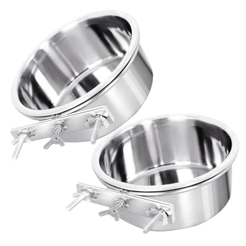 DRESSOOS 2stücke Hängender Futternapf Für Katze Und Hund Abnehmbar Und Praktisch Aus Edelstahl Zum Befestigen Am Haustierkäfig Mit Löchern Für Individuelle Anpassung DRESSOOS 2stücke Hängender Futternapf Für Katze Und Hund Abnehmbar Und Praktisch Aus Edelstahl Zum Befestigen Am Haustierkäfig Mit Löchern Für Individuelle Anpassung von DRESSOOS