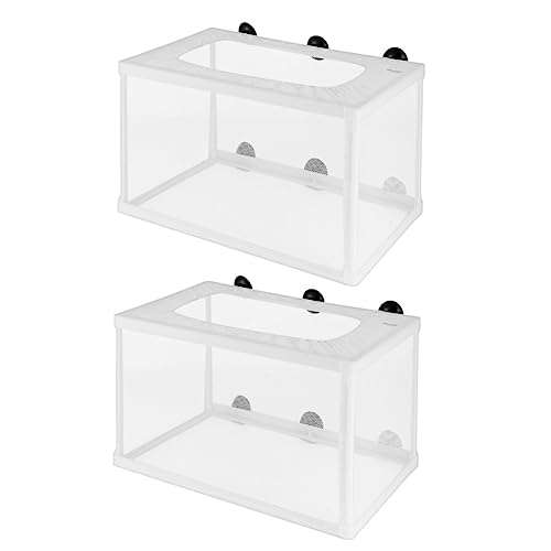 DRESSOOS Aquarium Fischnetz Inkubator Box Mit Tassen 2 Stück Große Größe Für Fry Schlüpfen Fisch Tank Net DRESSOOS Aquarium Fischnetz Inkubator Box Mit Tassen 2 Stück Große Größe Für Fry Schlüpfen Fisch Tank Net von DRESSOOS