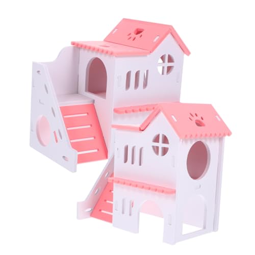 DRESSOOS 2 Stücke Hamster Villa Hideouts PVC Leiter Ratte Eichhörnchen Spielhaus von DRESSOOS