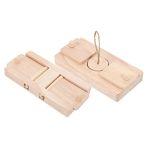 DRESSOOS 2 Stück Hamster Futtersuchspielzeug, Leckerli Spielzeug Aus Holz, Hamsterspielzeug Aus Holz, Heimtierbedarf, Hamsterfutter, Versteck, Haustier Leckereien, Versteckspielzeug, von DRESSOOS
