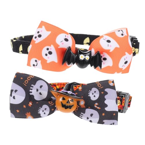 DRESSOOS 2 Stück Haustierhalsband, Geschmeidige Kätzchenhalsbänder, Haustierhalsring, Verstellbare Kätzchen Katzenhalsbänder, Welpenhalsband, Dekorative Halsbekleidung, Haustier von DRESSOOS