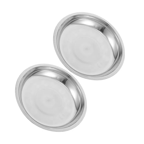 DRESSOOS 2 Stück Hundenapf und Katzennapf Set Teiliges Flaches Design für Einfachen Zugang und Beim Fressen Rostfrei und Langlebig für Kleine Haustiere von DRESSOOS