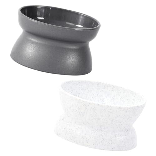 DRESSOOS Stabile Schräge Katzenfutternäpfe 2-teiliges Fressnapf-Set Für Haustiere – Auslaufdesign Für Kätzchen Und Erwachsene Katzen von DRESSOOS