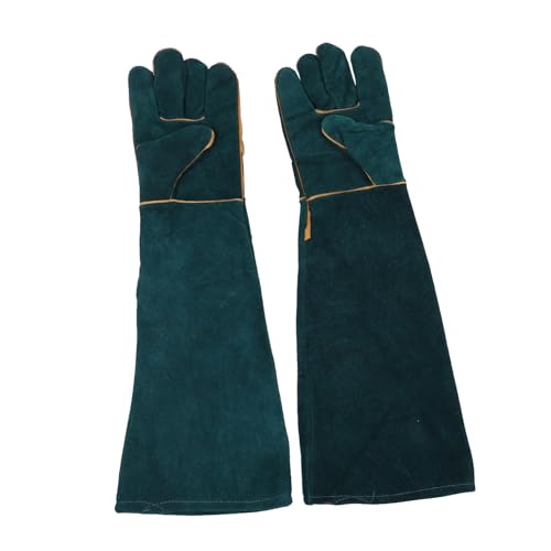 DRESSOOS 2 Stücke Dunkelgrün Anqing Handschuhe 62cm Haustier Schutzhandschuhe Heimtierbedarf Verdickung Haustier Fütterung von DRESSOOS