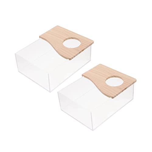 DRESSOOS Sandkasten Mit Abdeckung Hamster Badewanne Transparente Sandbox Für Chinchillas Und Kleintiere Multifunktionale Badewanne Für EIN Sicheres Und Angenehmes Sandbad Hamster Zubehör von DRESSOOS
