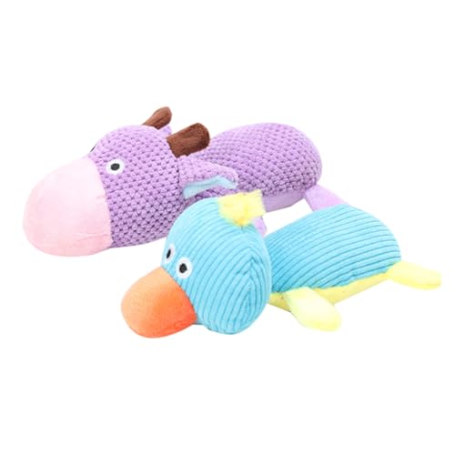 DRESSOOS Plüschspielzeug Für Hunde Mit Cartoon- Mit Sound 2 Stück Heimtierbedarf Sicherer Spaß Für Das Spieltraining des Hundes von DRESSOOS