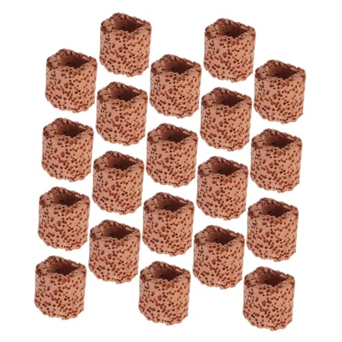 DRESSOOS 20 stücke Aquarium Pflanzenhalterring aus Keramik Anpassen Langlebiges Keramikmaterial Aquarium Landschaftszubehör Aquatische Wasserpflanzenhalterring von DRESSOOS