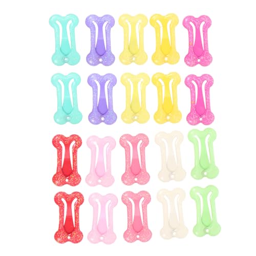 DRESSOOS 20 Stück Teiliges Bunte Haustier Haarspangen Modische Haarschmuck Clips für Hunde und Katzen Praktische Snap haarklammern zur Haarfixierung bei Alltag und Festen von DRESSOOS