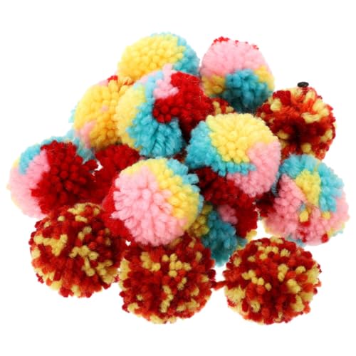 DRESSOOS Katzenspielzeug 20 Stück Katzen-Fuzzy-Bälle Interaktives Katzenkauball-Spielzeug-Set Leckerli-Spender von DRESSOOS