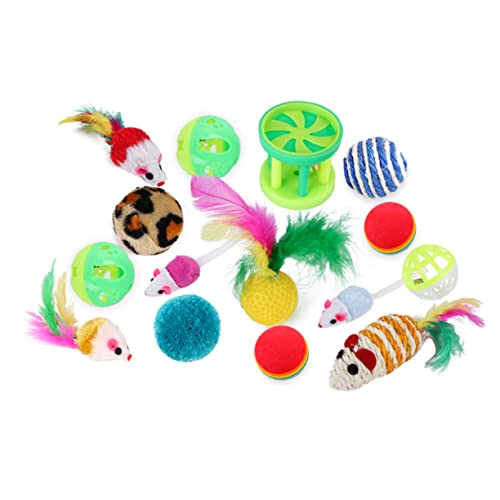DRESSOOS 26St quietschende Plüschtiere Haustierspielzeug begünstigt Hund waschbare catchring Spielzeuge Zubehör für Katzenspielzeug Klangspielzeug für Haustiere Vielfalt Glocke Kugel von DRESSOOS