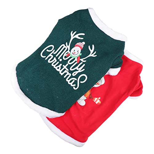DRESSOOS 2Pcs Weihnachten Haustiere Hund Kostüm Pet Bekleidung Hoodies Pet Kleidung Festliche Gemütliche von DRESSOOS