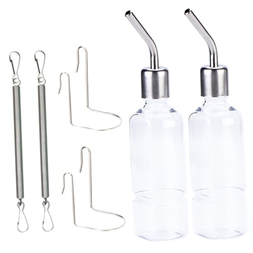 DRESSOOS 2er-Pack Trinkflasche Mit Strohhalm Für Hamster Eichhörnchen Meerschweinchen von DRESSOOS