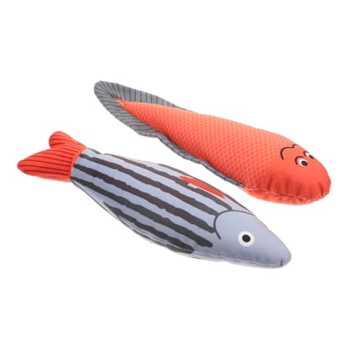 DRESSOOS 2St Katzenspielzeug Kätzchenspielzeug Wels Poolspielzeug für Katzen Interactive cat Toy schmusekissen für Katzen zahnspielzeug für Katzen Katze Katzenminze Fisch Rasselpapier von DRESSOOS
