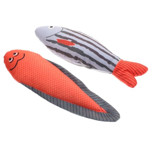 DRESSOOS Fischspielzeug-Set Simulationsspielzeug Für Kätzchen Katzenkauspielzeug Interaktives Haustierspielzeug Kätzchen-neckspielzeug von DRESSOOS