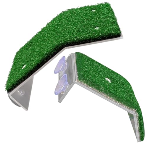 DRESSOOS Schildkröten-sonnenplattform Kletterstufen 2 Stück Reptilien-ruherasen Pp-Material Für Aquarium Und Reptilienbox von DRESSOOS
