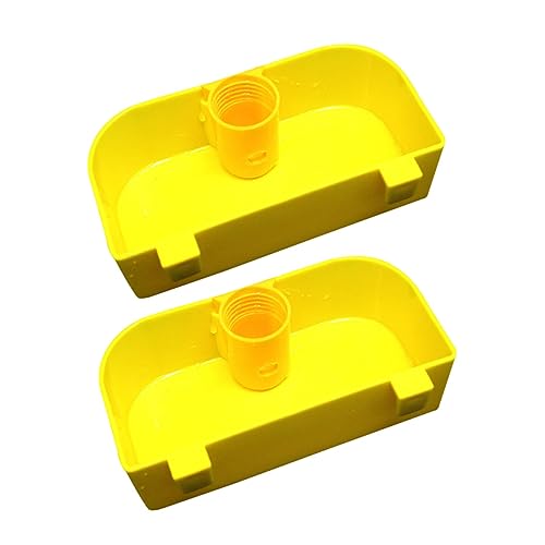 DRESSOOS 2St Wasserführer wasserbecken wasserwanne trinkhut trinkspender deotücher Wasserspender für Papageien Futterautomat für Kaninchen Papageientränke Käfigwasserspender Plastik Yellow DRESSOOS 2St Wasserführer wasserbecken wasserwanne trinkhut trinkspender deotücher Wasserspender für Papageien Futterautomat für Kaninchen Papageientränke Käfigwasserspender Plastik Yellow von DRESSOOS