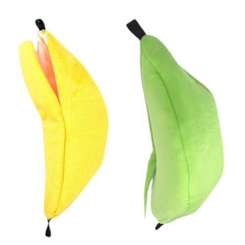 DRESSOOS Hamsterhausbett Kleiner Haustierkäfig Bananenform Hängematte Zum Aufhängen Bequem Verschleißfest Attraktiv Für Haustiere 2er-Pack von DRESSOOS
