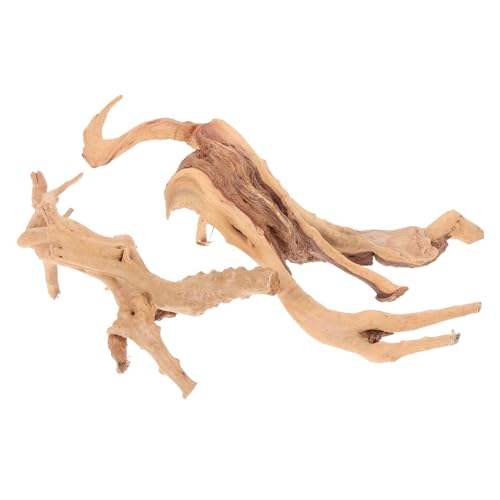 DRESSOOS 2stücke Naturdriftwood Dekoration Für Aquarium Echtholz Wurzel Für Fischbecken Zufällige Formen Und Farben Für Aquarienlandschaften Und Dekoration von DRESSOOS