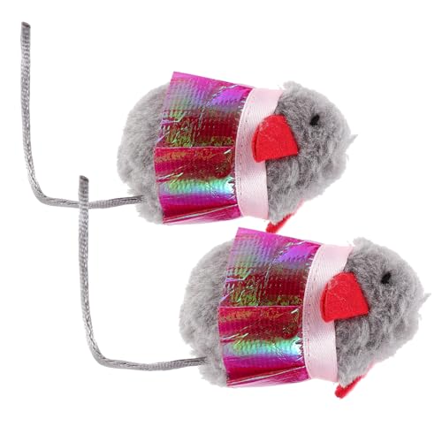 DRESSOOS Haustierspielzeug 2 Stück Interaktives Katzen-mausspielzeug Weiches Kätzchenspielzeug Das Lieblingsspielzeug Von Hauskatzen Leicht Und Unterhaltsam von DRESSOOS