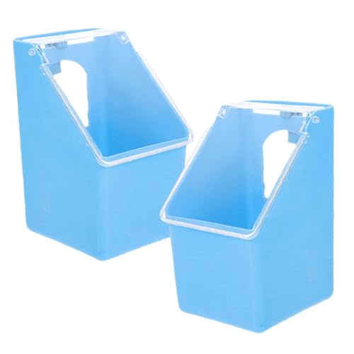 DRESSOOS Käfig-hängefutterspender Futterbecken Taubenbox Vogelfutterspender Leicht Einzelloch 2-teiliges Set von DRESSOOS