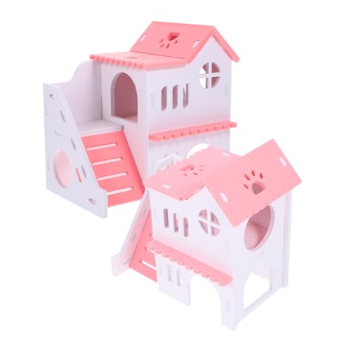DRESSOOS 2-teiliges Bezauberndes Hamsterhaus „Schottische Villa“ Rampe Verschleißfestes PVC-versteck Für Meerschweinchen Hamster DRESSOOS 2-teiliges Bezauberndes Hamsterhaus „Schottische Villa“ Rampe Verschleißfestes PVC-versteck Für Meerschweinchen Hamster von DRESSOOS