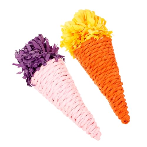 DRESSOOS 2stücke Heu Gewebtes Kau Und Spielzeug Für Hamster Eiscreme-Form Beruhigendes Kauspielzeug Für Kleintiere Für Meerschweinchen Kaninchen Und Andere Kleintiere DRESSOOS 2stücke Heu Gewebtes Kau Und Spielzeug Für Hamster Eiscreme-Form Beruhigendes Kauspielzeug Für Kleintiere Für Meerschweinchen Kaninchen Und Andere Kleintiere von DRESSOOS