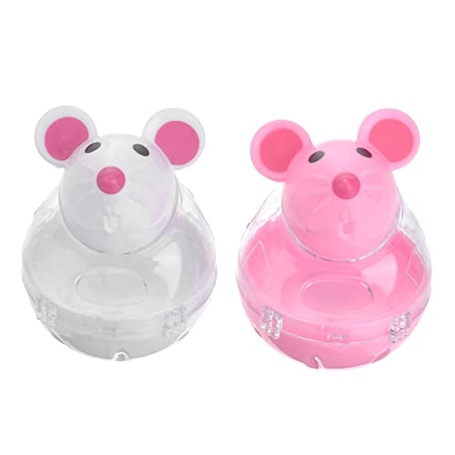 DRESSOOS Pet Feeder Lebensmittel Katze Spielzeug 2 Stücke Nicht-Kunststoff Automatische Snack Dispenser Mäuse Form Für von DRESSOOS
