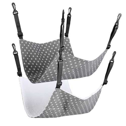 DRESSOOS Einstellbare Katze Schaukel Hängen Bett Set Reversible Haustier Hängematte für Käfig Einfache Installation von DRESSOOS