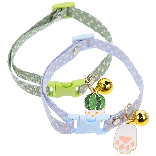 DRESSOOS 2St Katzenhalsband Katzenhalsbänder für Junge Katzen Medaillon Halskette abtrünnige Katze eine Halskette Halsband für Katzen Baby-Kätzchenhalsband drinnen Zubehör Anhänger von DRESSOOS