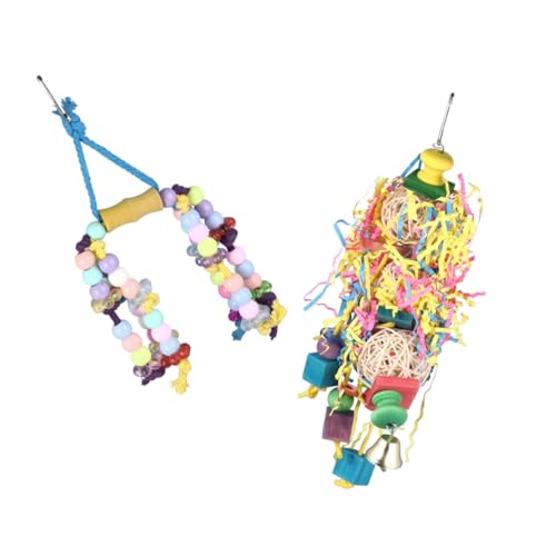 DRESSOOS 2stücke Papageien Spielzeug Kreatives Kauspielzeug Mit Hänge-Schnur Für Wellensittiche Nymphensittiche Und Andere Kleine Vögel Fördert Spiel Und Bewegung Sicher Und DRESSOOS 2stücke Papageien Spielzeug Kreatives Kauspielzeug Mit Hänge-Schnur Für Wellensittiche Nymphensittiche Und Andere Kleine Vögel Fördert Spiel Und Bewegung Sicher Und von DRESSOOS
